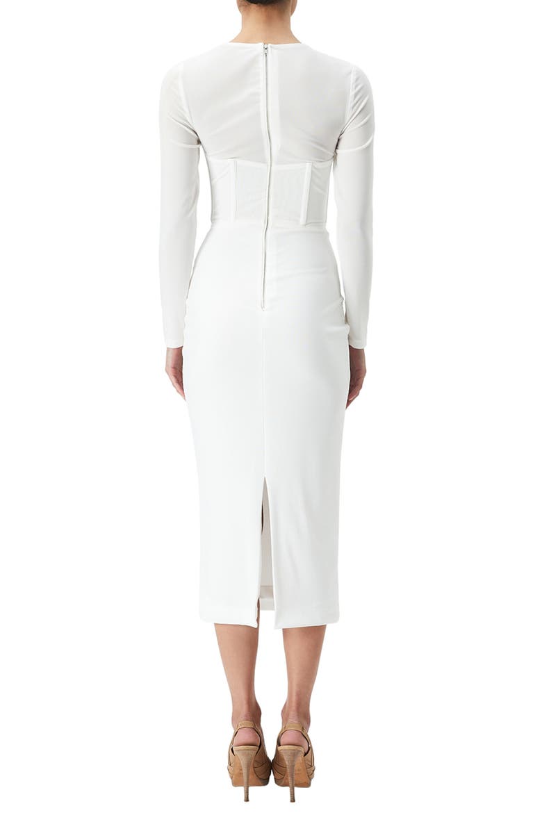 Bardot Ramona Corset Long Sleeve Midi Dress, Alternate, color,