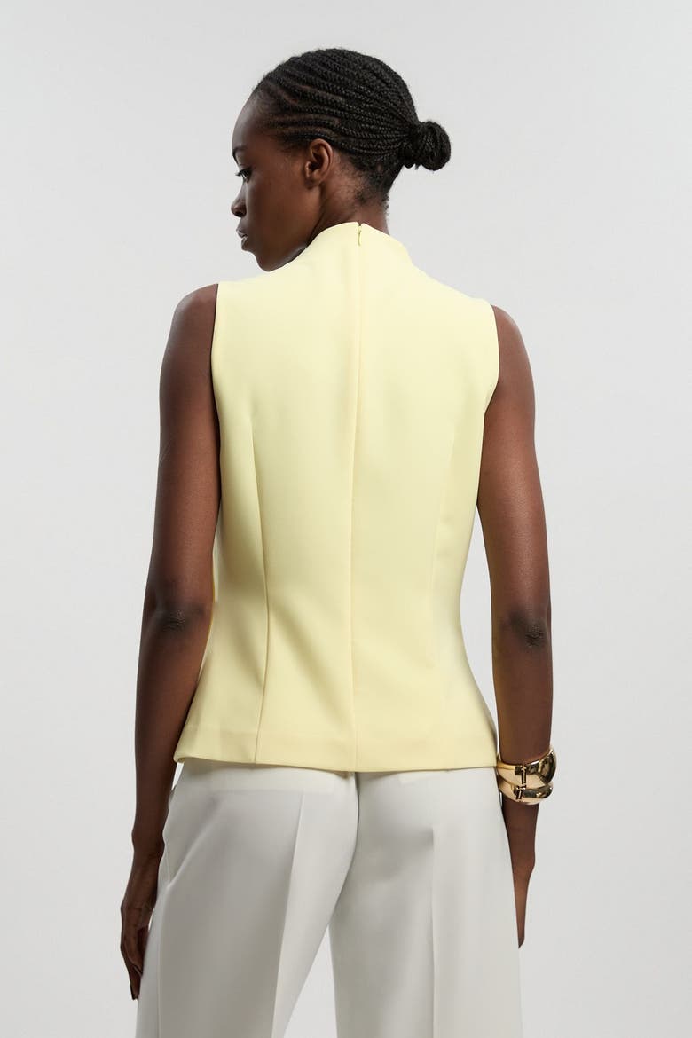 Tailored Drape Top, Alternate, color, Lemon