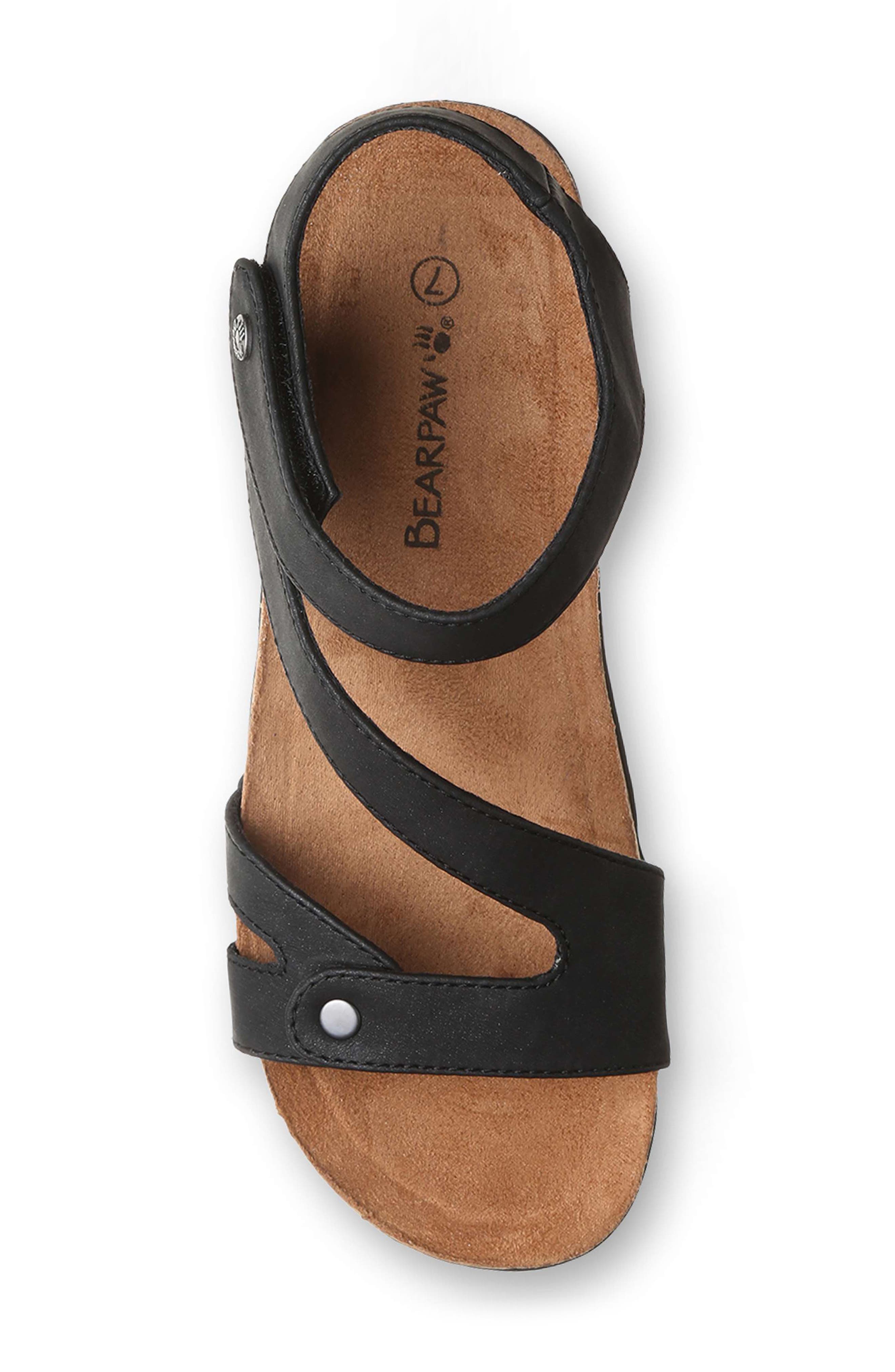 BEARPAW <p>Solana Sandal</p>, Alternate, color, Black