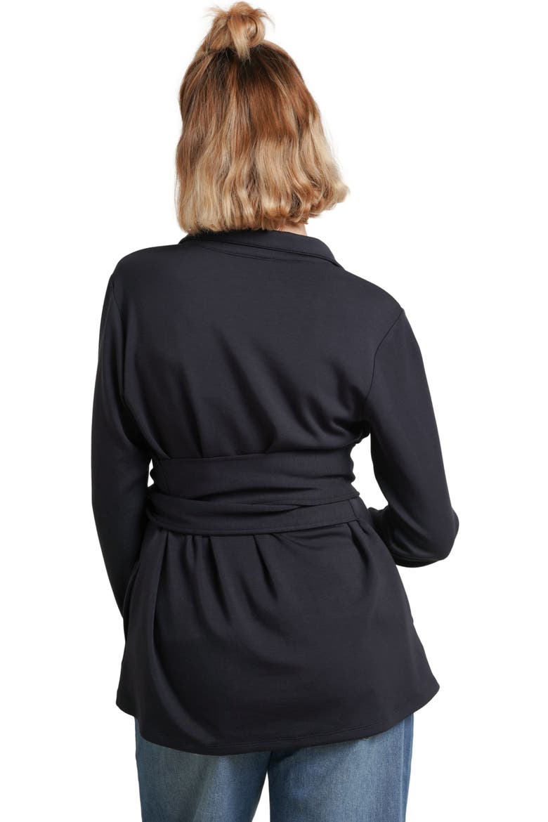 Allyson Maternity & Nursing Lounge Jacket, Alternate, color, Midnight Blue
