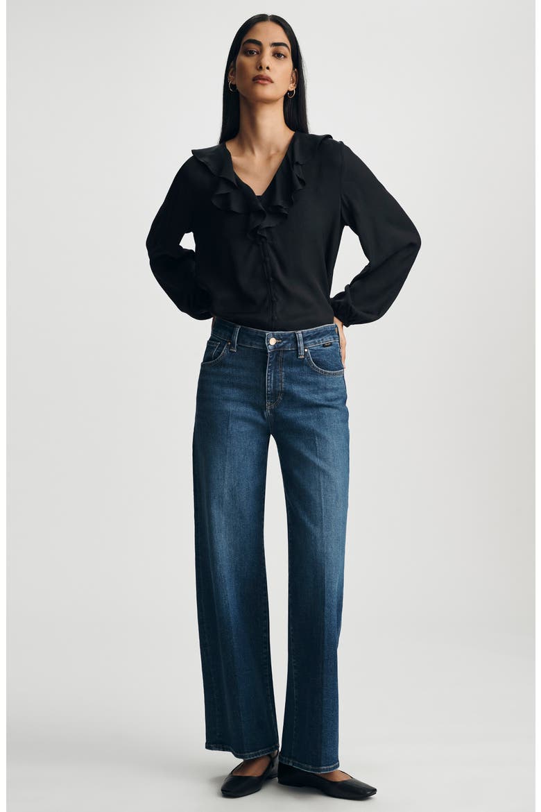 Paloma Wide Leg Jeans, Alternate, color, DARK BRUSHED GOLD PR