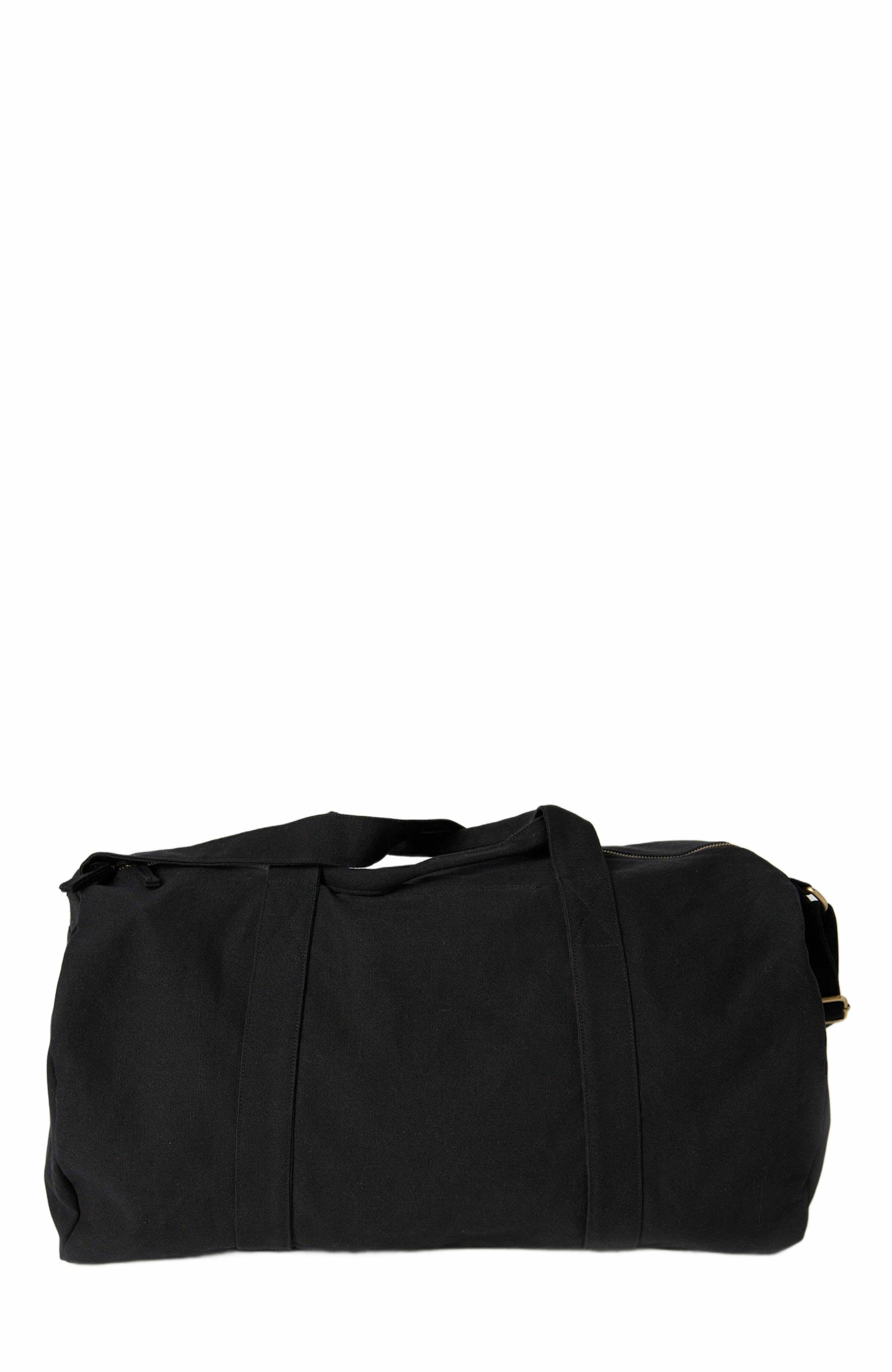 Terra Thread Organic Cotton Duffle Bag, Alternate, color, Ivory Black