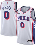 Nike Youth Nike Tyrese Maxey White Philadelphia 76ers Association Swingman Jersey
