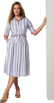 Jessica London Stretch Poplin Shirtdress
