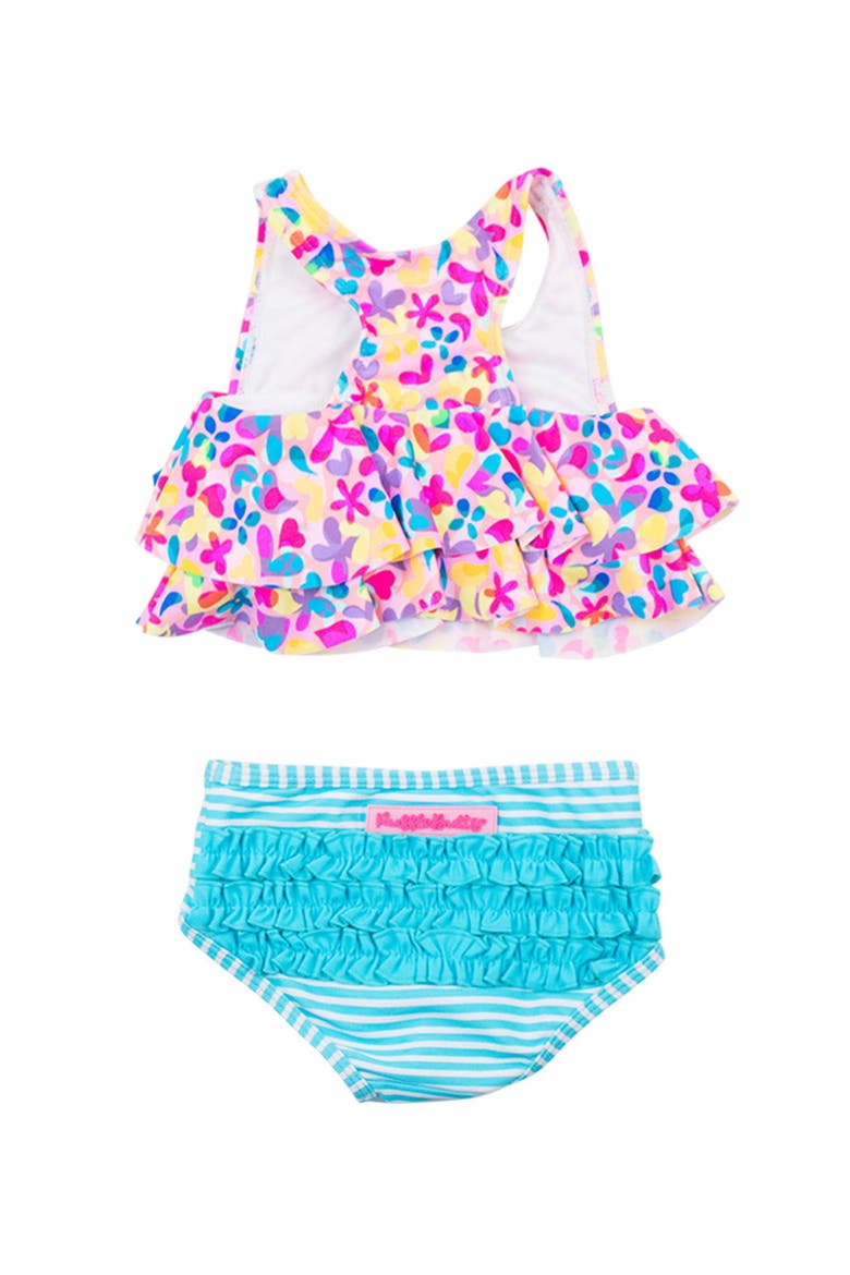 Baby Girls Flounce Bikini, Alternate, color, Vibrant Neon