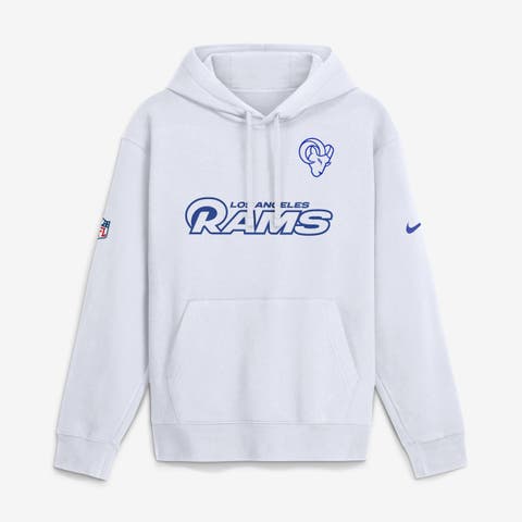 Men's Nike Los Angeles Rams Fearsome White End Drive Fleece Hoodie