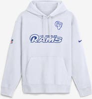 Nike Men's Nike Los Angeles Rams Fearsome White End Drive Fleece Hoodie