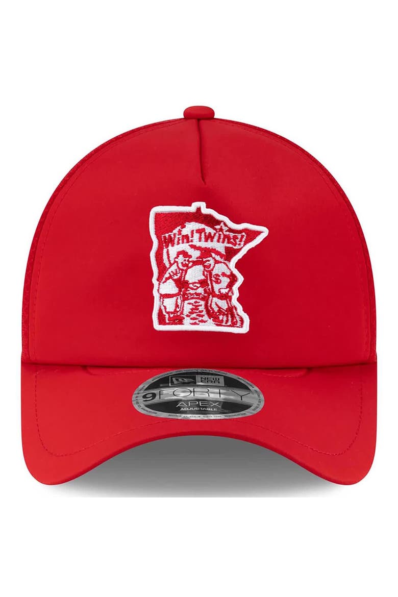 Men's New Era Red Minnesota Twins 2026 Batting Practice Alternate Apex 9FORTY Adjustable Hat, Alternate, color, Red