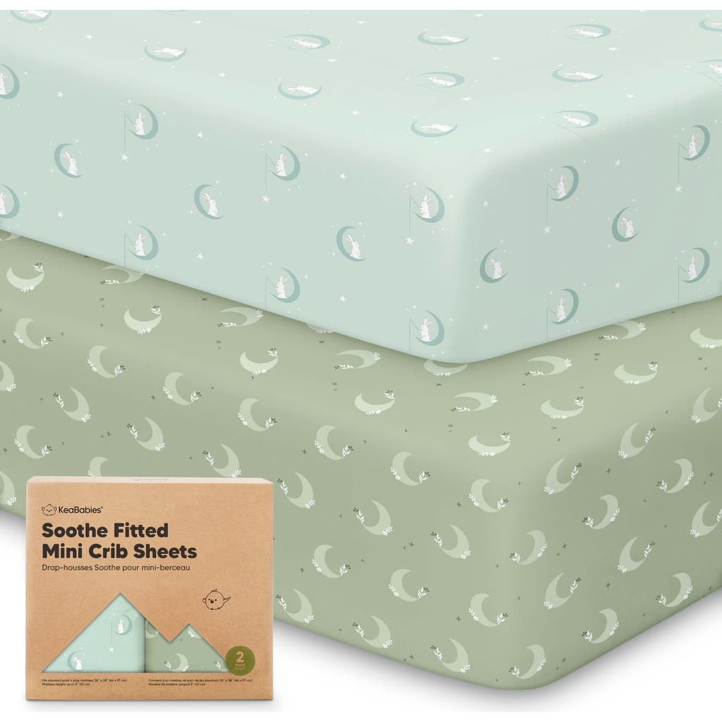 Keababies Soothe Fitted Mini Crib Sheet In Lunaris