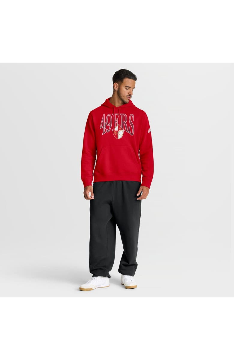 Nike Men's Nike Scarlet San Francisco 49ers Full Blitz Club Fleece Pullover Hoodie, Alternate, color, Scarlet