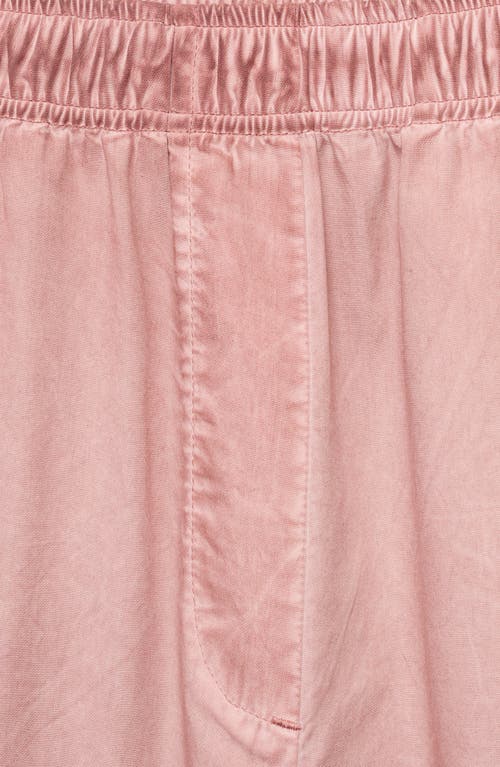 Mango Garment-dyed Cotton Pajama Pants In Pink