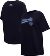 PRO STANDARD Women's Pro Standard Navy Minnesota Timberwolves Script Boyfriend T-Shirt