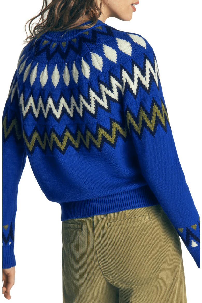 Mae Fair Isle Sweater, Alternate, color, BLUE, FAIR ISLE