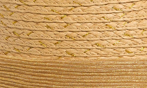 Vince Camuto Metallic Bucket Hat In Tan