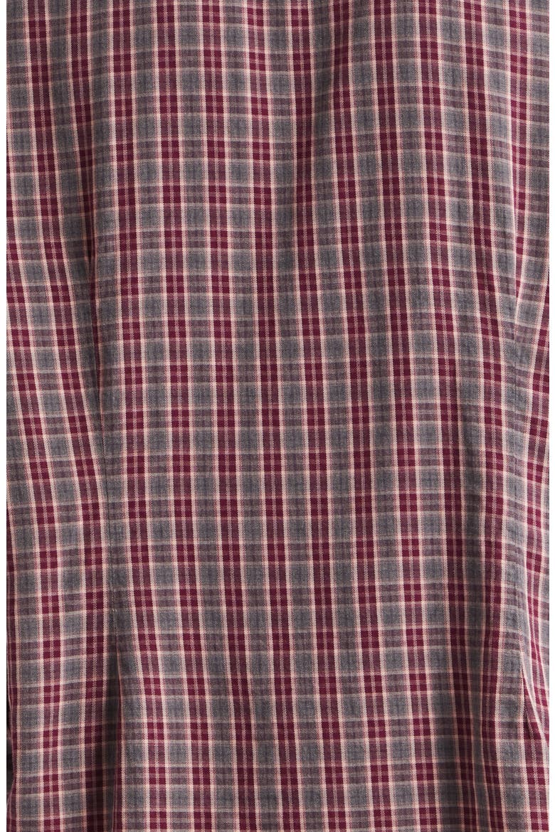 Boxy Plaid Button-Up Shirt, Alternate, color, FADED ROSE