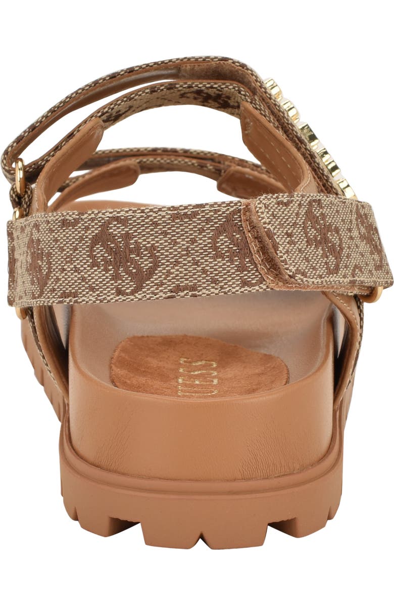 GUESS Florizi Quarter Strap Sandal, Alternate, color, Beige/ Brown