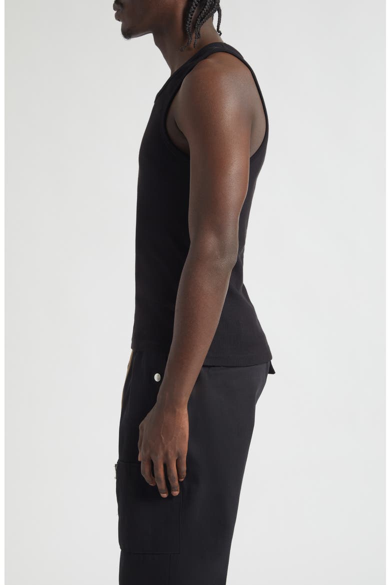 Embroidered Stars Organic Cotton Rib Tank, Alternate, color, BLACK