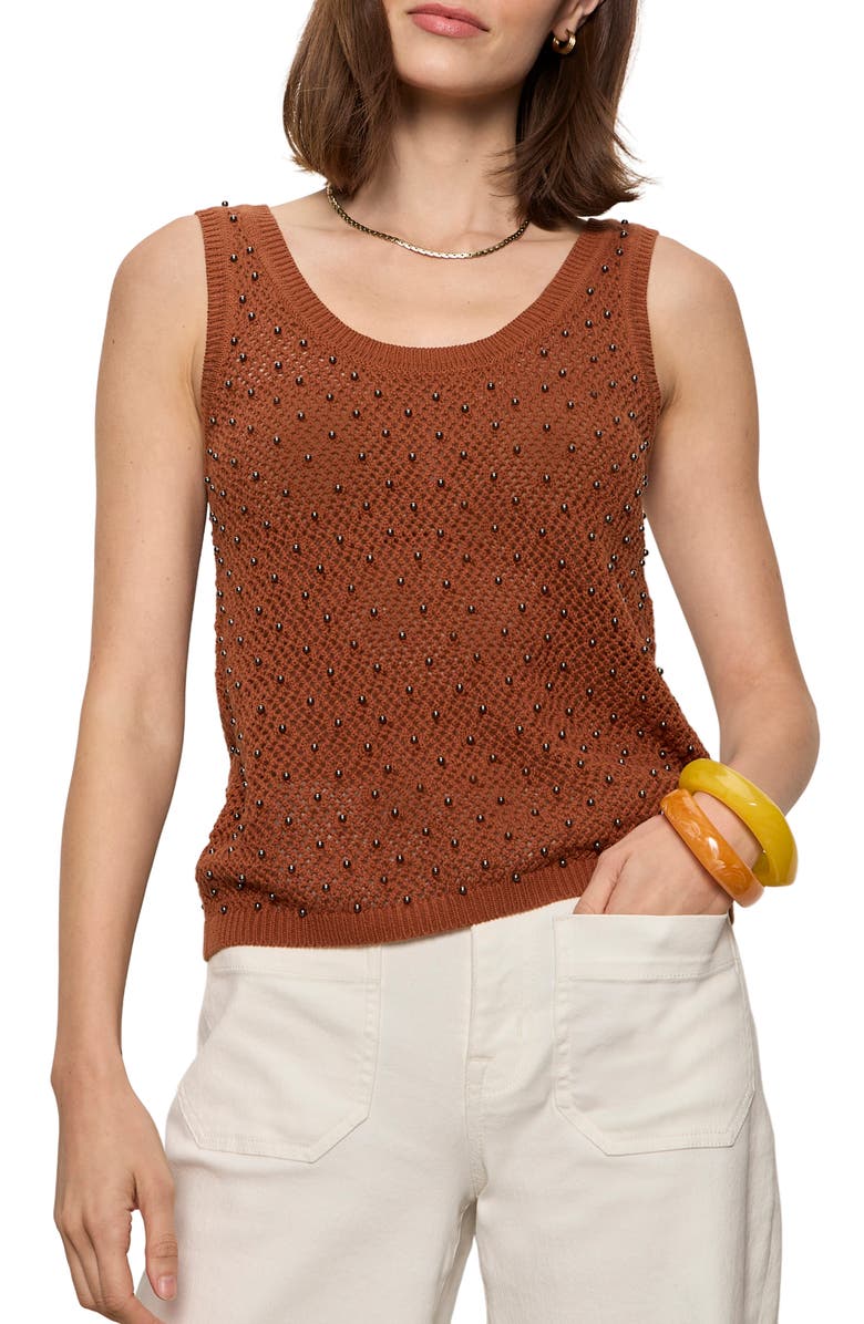 Sanctuary Dune Studded Cotton Tank, Main, color,