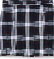Lands' End School Uniform Girls Plaid Box Pleat Skirt Top of the Knee