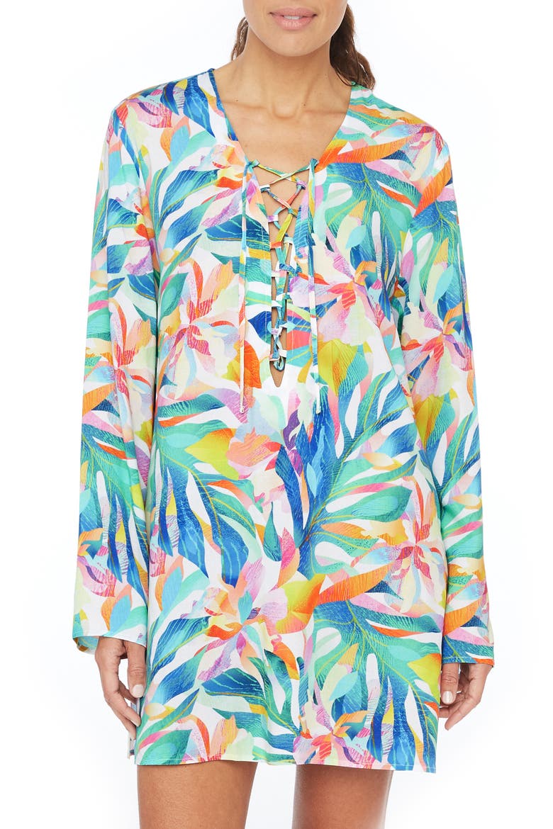Wild Tropic Cover-Up Tunic, Main, color, MULTI