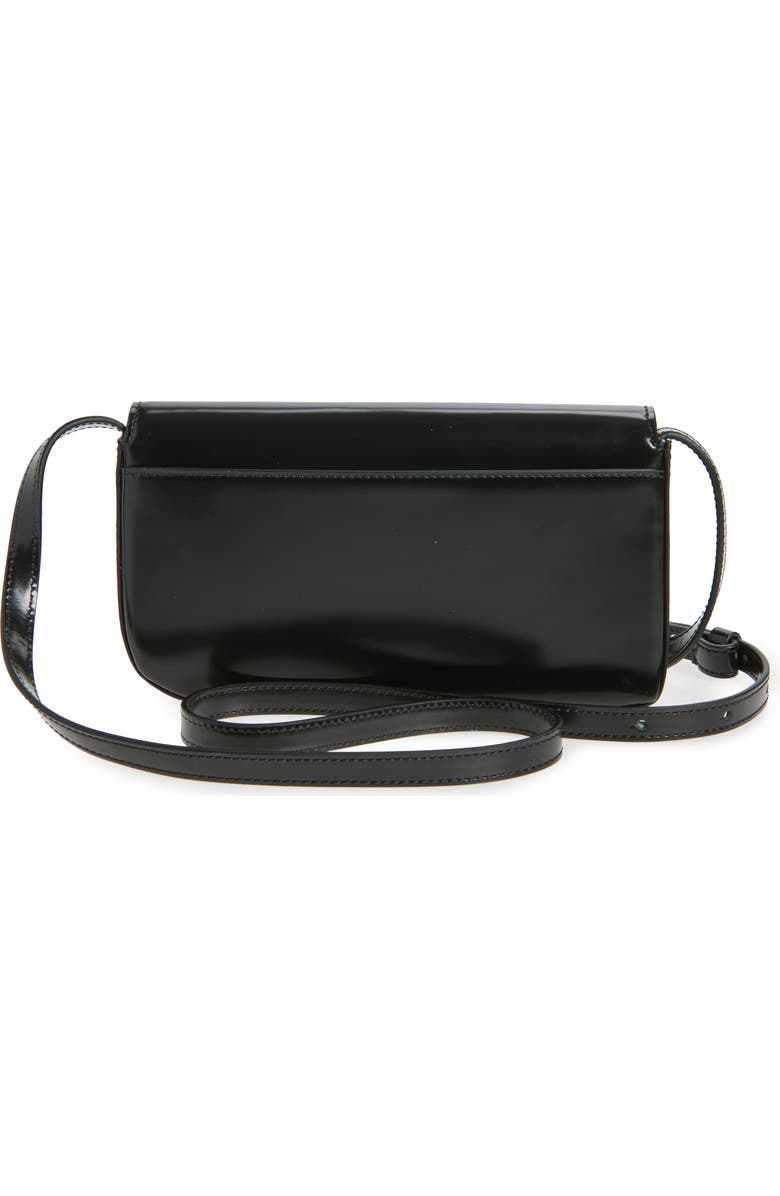 Jacquemus Le Curvo Leather Crossbody Bag, Alternate, color, Black