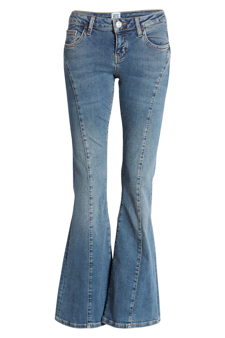 Curve Flare Jeans, Alternate, color, MID VINTAGE