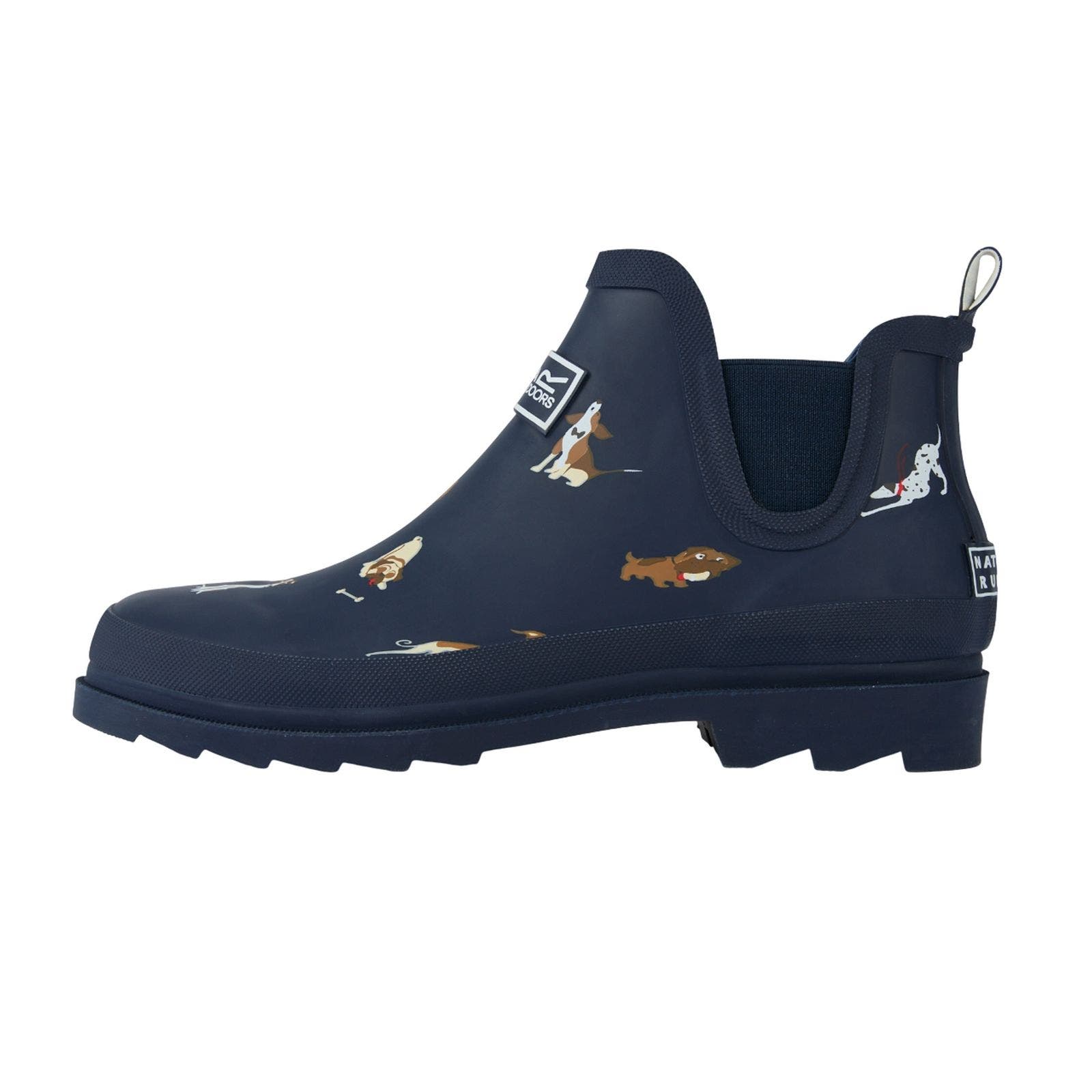 Harper Dog Print Low Galoshes, Alternate, color, Navy