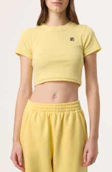 FILA x Hailey Stretch Cotton Rib Baby Tee