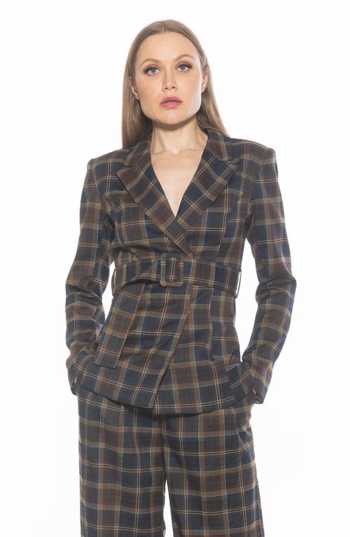 Alexia Admor Janna Blazer In Brown Plaid