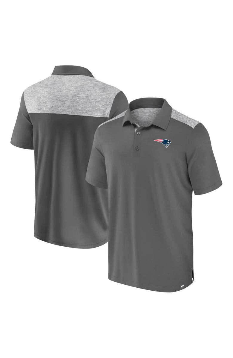 FANATICS Men's Fanatics Heather Gray New England Patriots Long Shot Polo, Main, color, Heather Gray