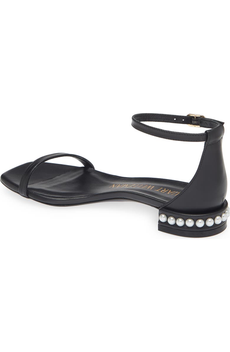 Stuart Weitzman Nudistcurve Imitation Pearl Flat Sandal, Alternate, color,
