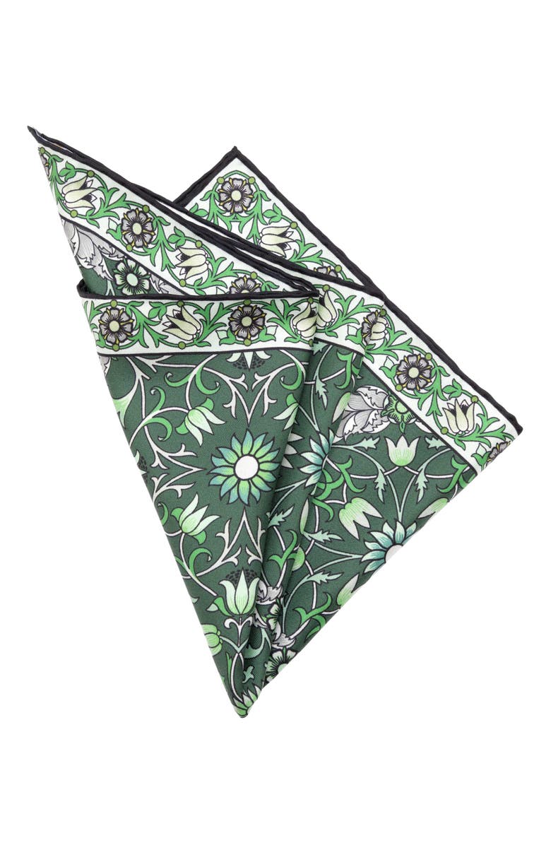 Elizabetta Itria - Silk Pocket Square for Men, Alternate, color, Green