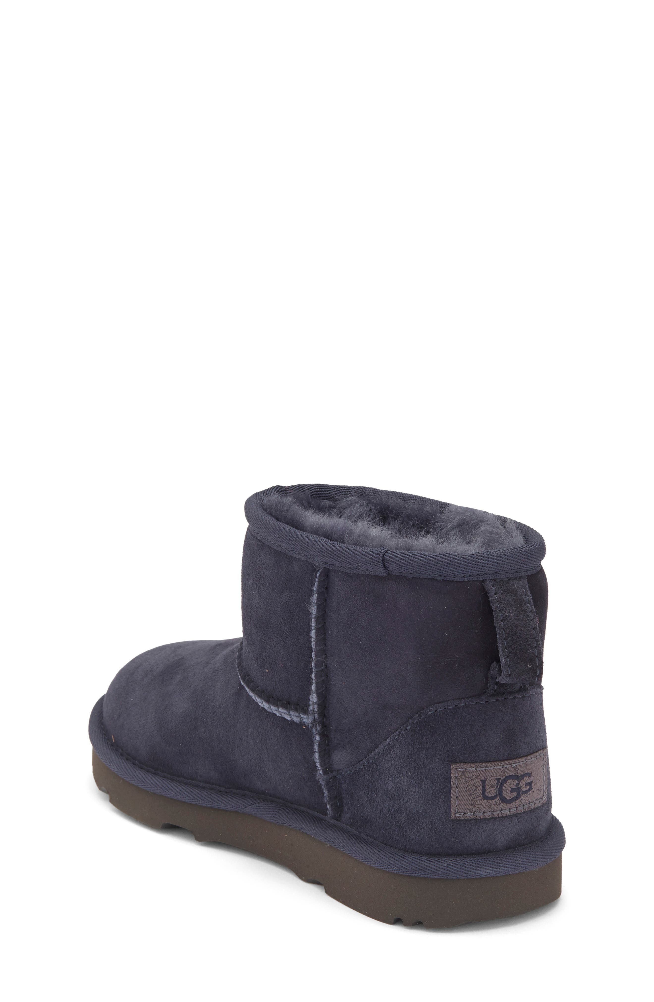 Kids' Classic Mini II Water Resistant Genuine Shearling Boot, Alternate, color, EVE BLUE