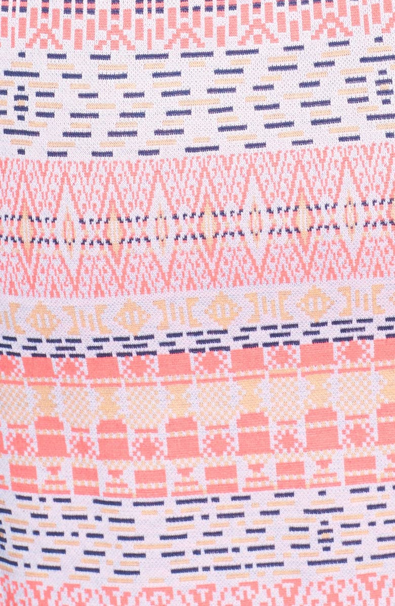 Ella Moss 'Paz' Print Front Zip Sheath Dress, Alternate, color,