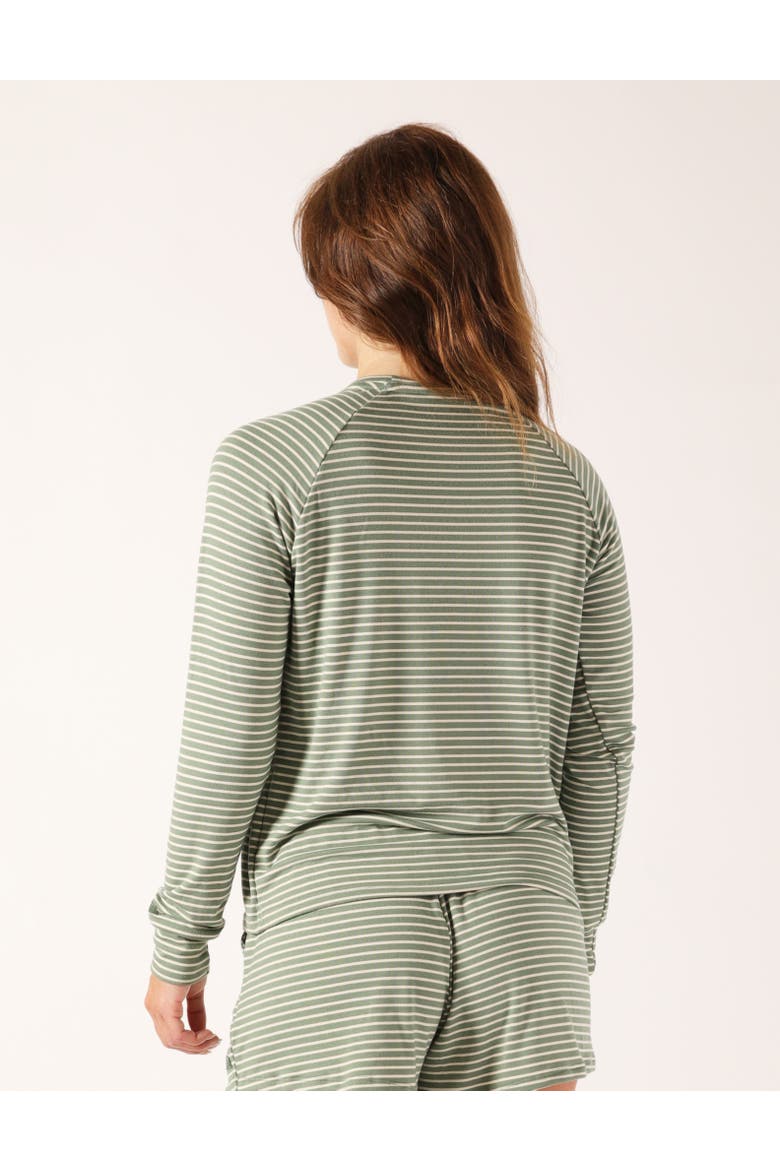 Drift Away Long Sleeve, Alternate, color, Basil Oatmilk Stripe