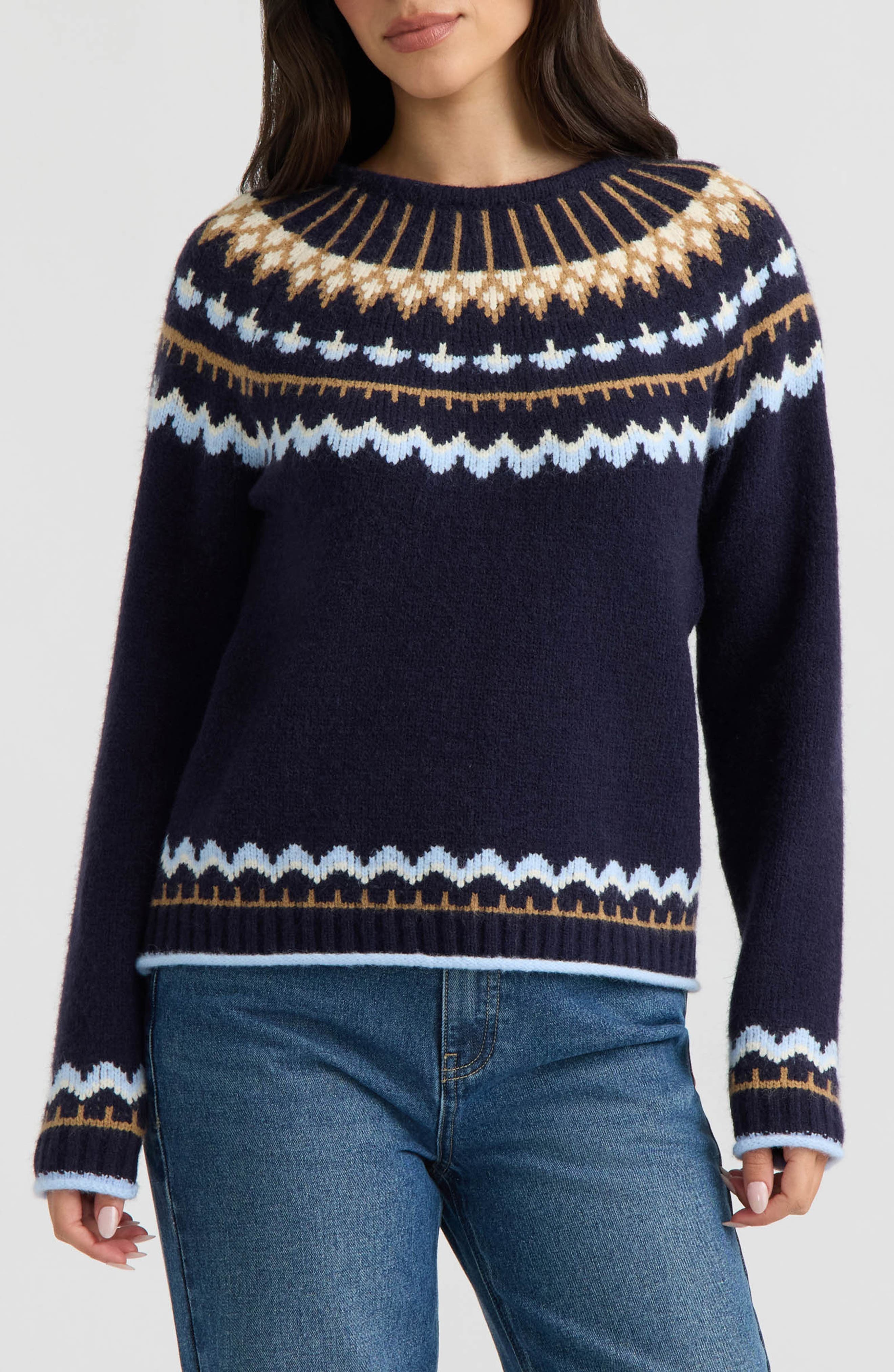 selected DARK NAVY FAIR ISLE