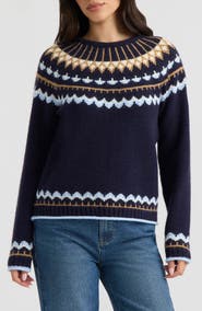 Hunter Fair Isle Crewneck Sweater
