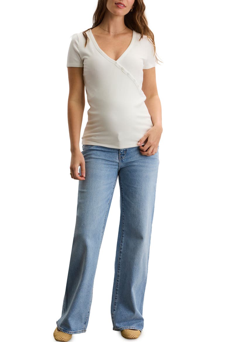 The Softest Rib Nursing Tee, Main, color, White