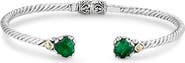 SAMUEL B. Emerald Heart Bypass Cuff Bracelet