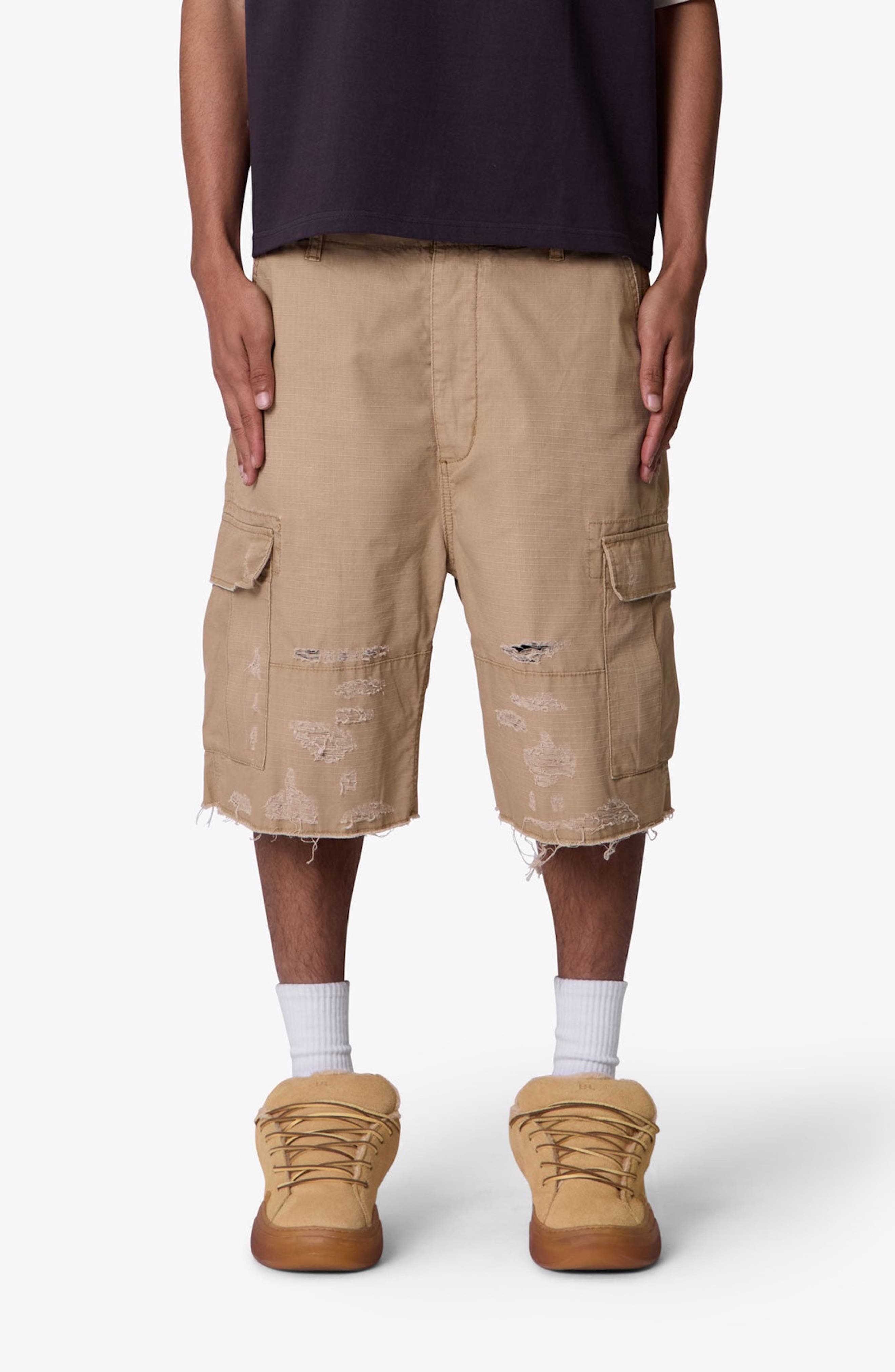 Baggy Distressed Cargo Shorts (Men) | Nordstrom