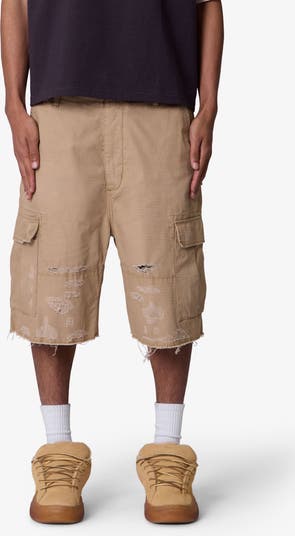 mnml Baggy Distressed Cargo Shorts | Nordstrom