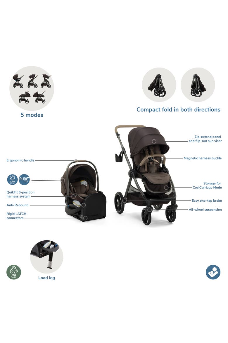 Oxford Modular Travel System, Alternate, color, FRENCH ROAST