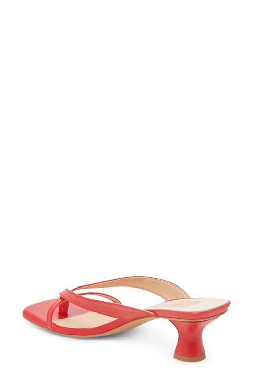 Dolce Vita Brevel Kitten Heel Flip Flop In Chili Leather