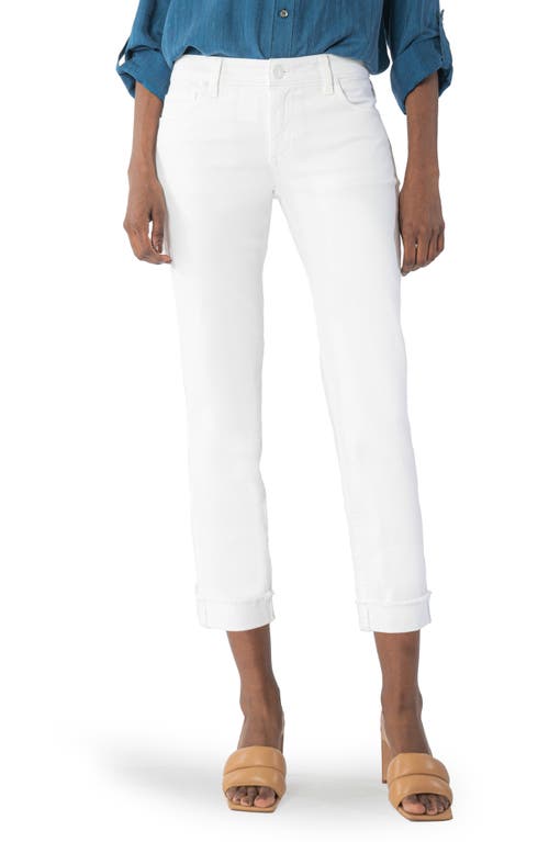KUT from the Kloth Amy Fray Hem Crop Skinny Jeans in Optic White  product
