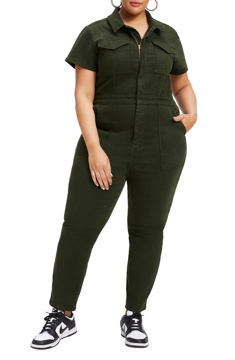 Good American Fit For Success Denim Jumpsuit, Main, color,