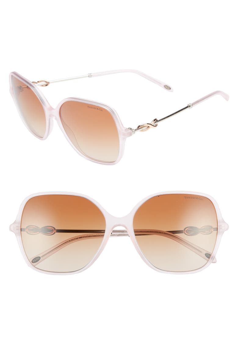 57mm Sunglasses, Main, color, ROSE GRADIENT