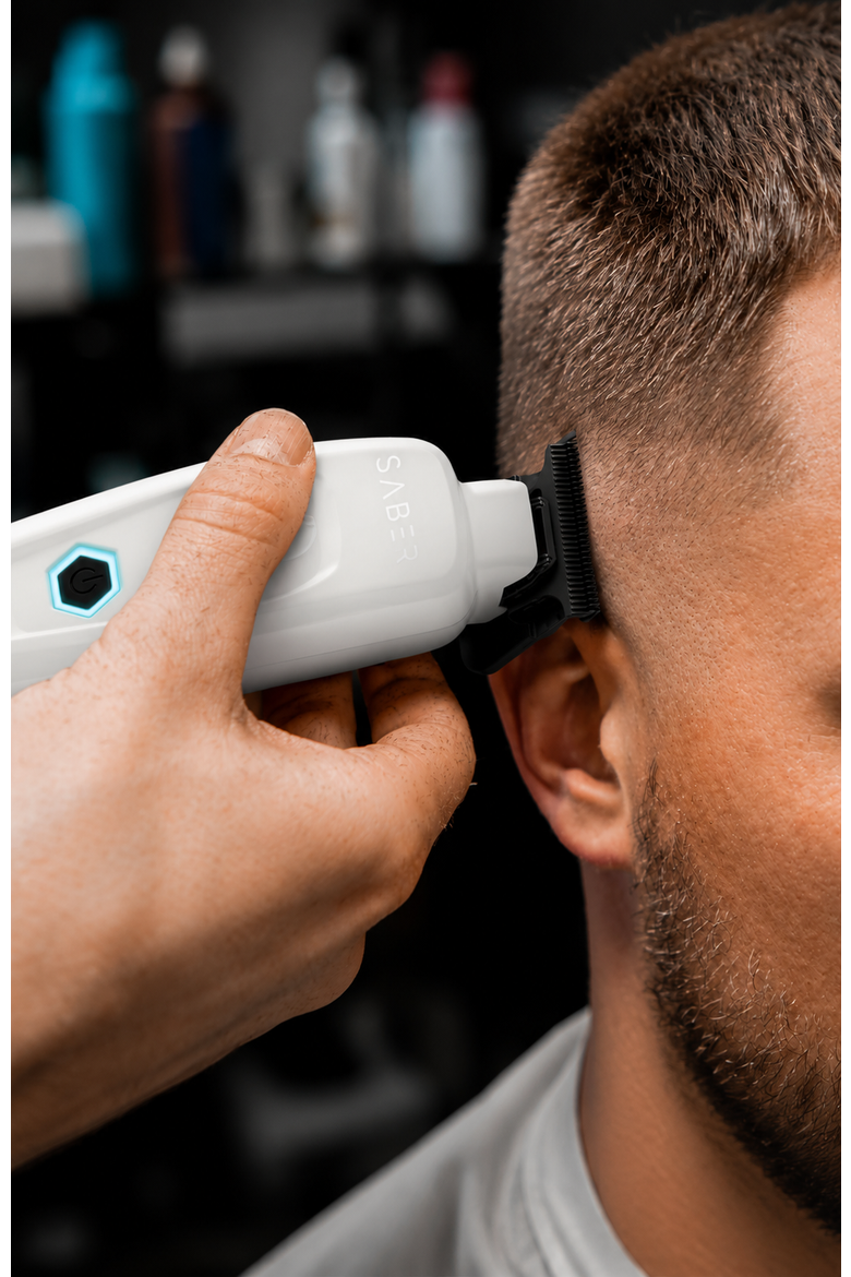 Saber Professional Cordless Hair Trimmer, Alternate, color, White
