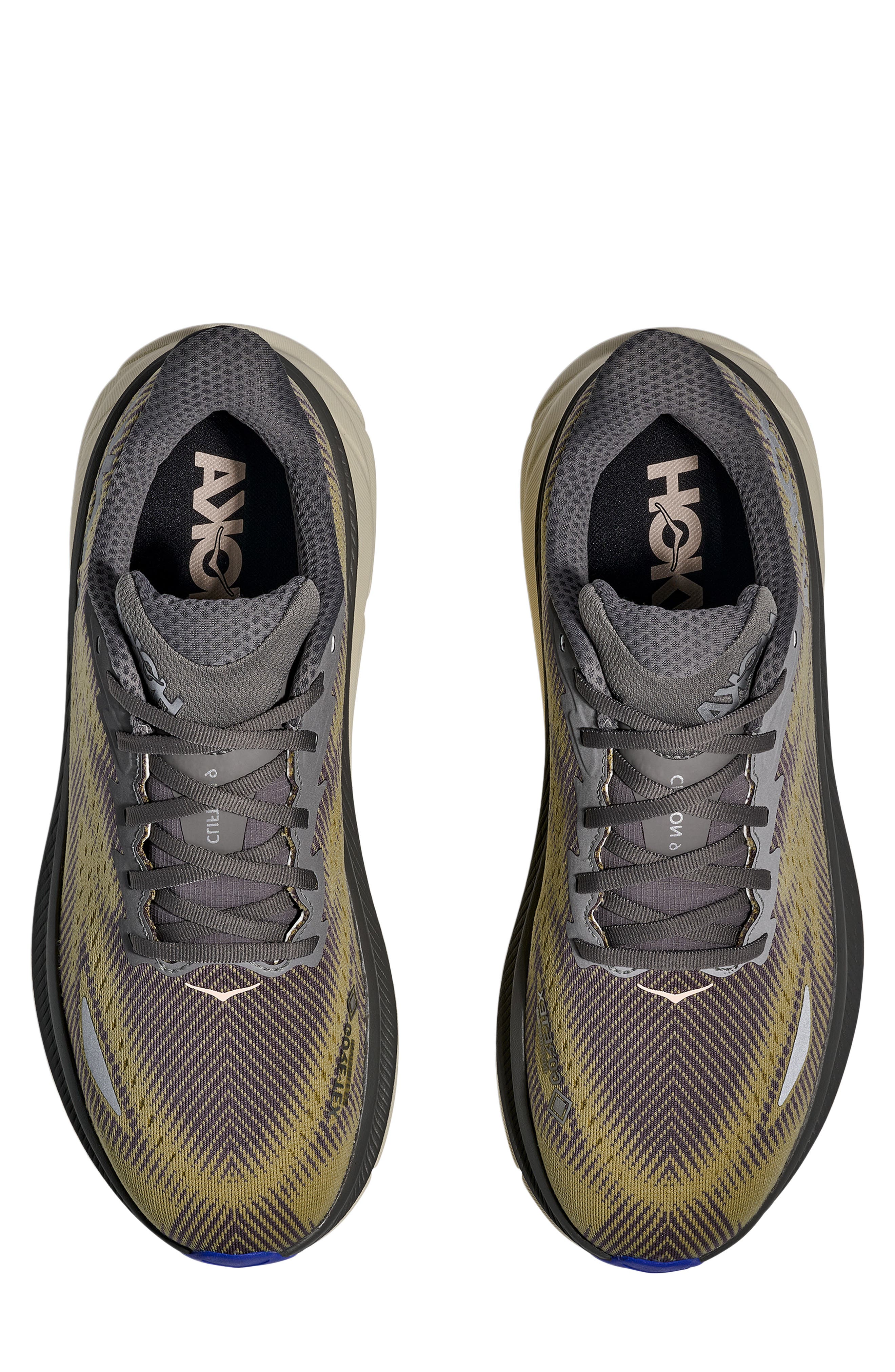 HOKA Clifton 9 Gore-Tex<sup>®</sup> Waterproof Running Shoe, Alternate, color, Gravel / Eggshell