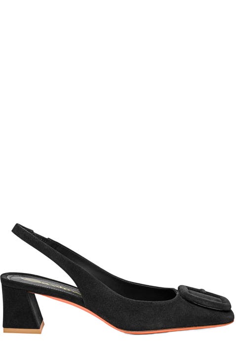 Women's Lemon Suede Sling Back