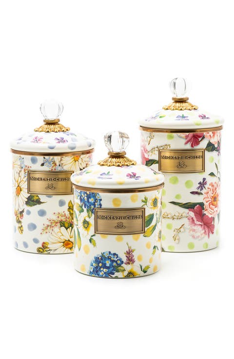 Wildflowers Medium Enamel Canister